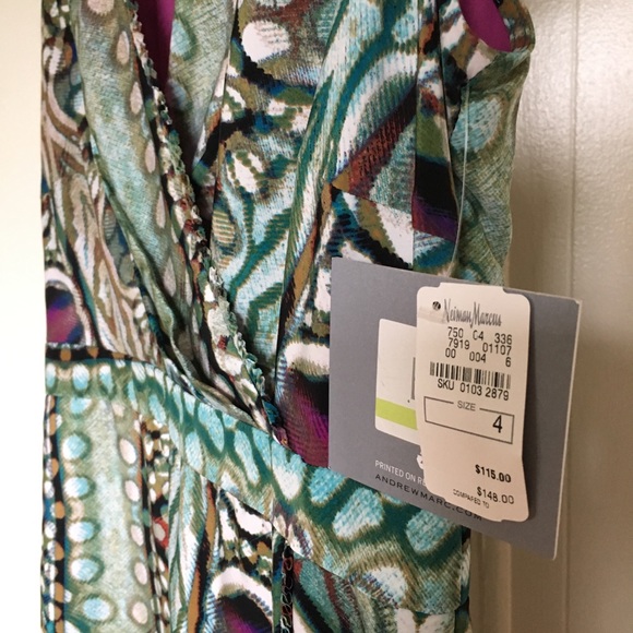 NWT Marc New York Neiman Marcus Faux Wrap Dress 4 - Picture 5 of 8